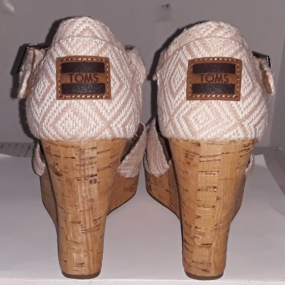 Toms Sienna Cork Platform Wedges - 7.5 - EUC - Picture 5 of 11